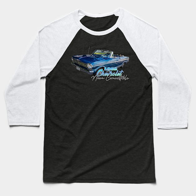 1962 Chevrolet Nova Convertible Baseball T-Shirt by Gestalt Imagery